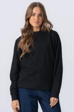Basic Crewneck - Sort (dame)