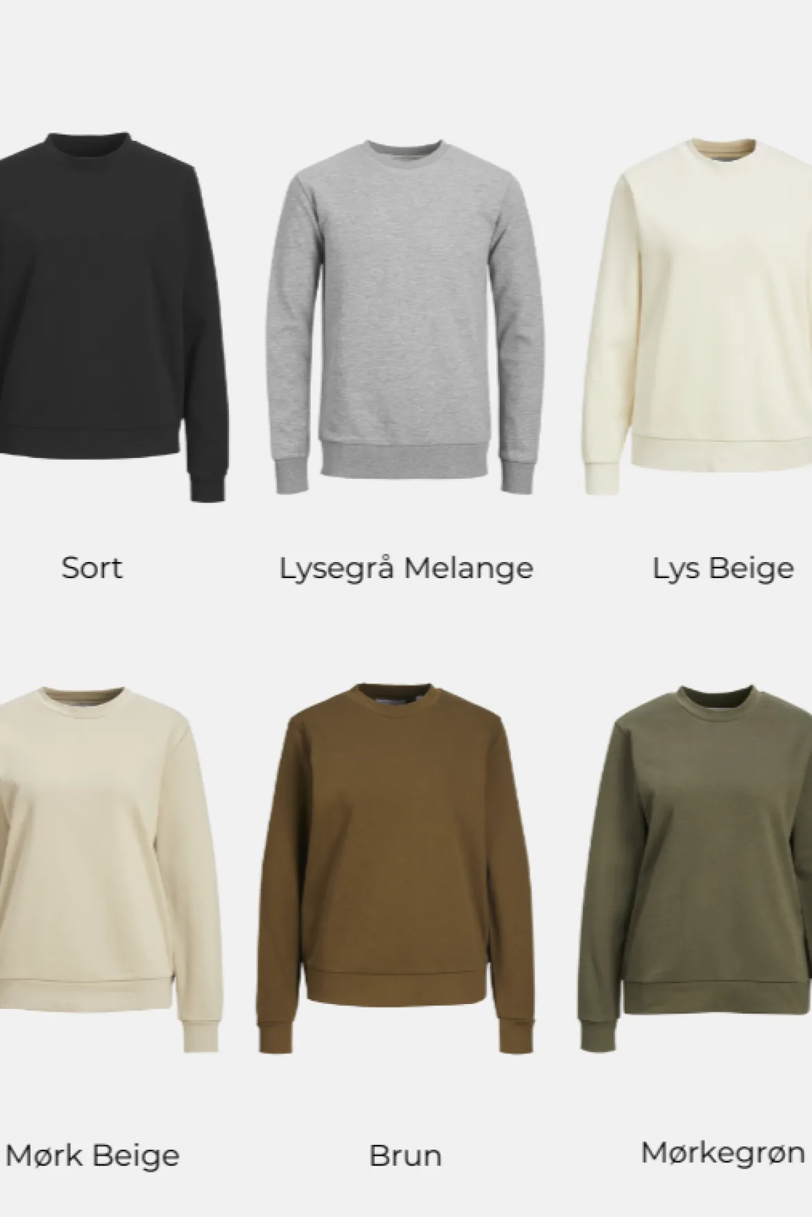Basic Crewneck Sweat (dame) - (2 stk.)