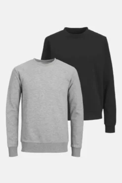 Basic Crewneck Sweat (herre) - (2 stk.)