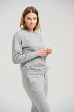 Basic Crewneck Sweat - Lysegrå Melange