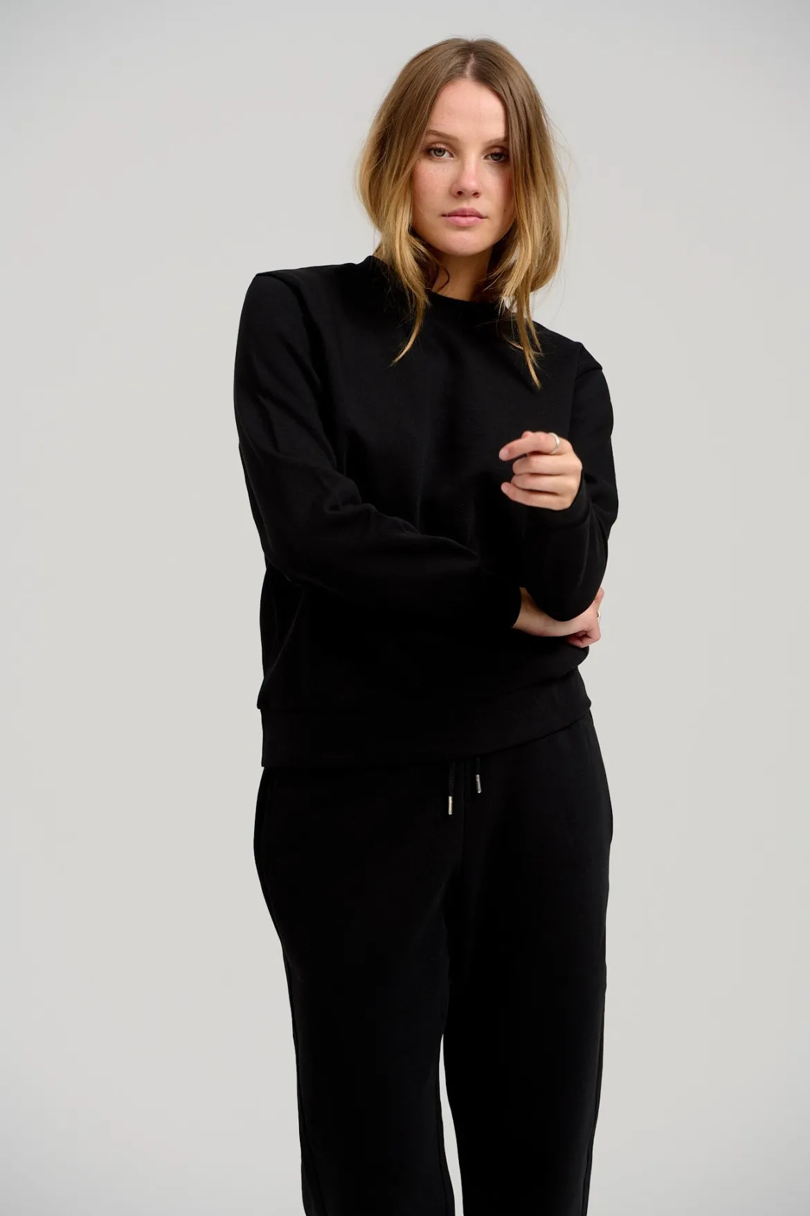 Basic Crewneck Sweat - Sort