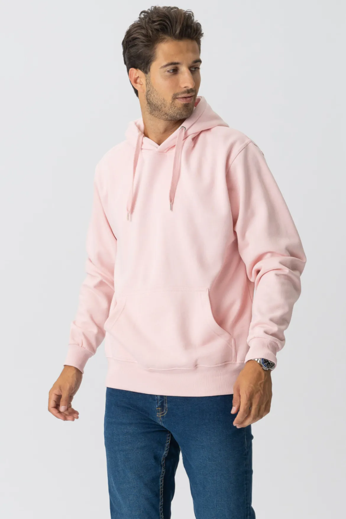 Basic hoodie - Lyserød