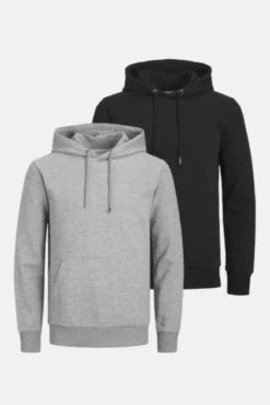 Basic Hoodie Sweat (herre) - (2 stk.)