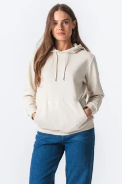 Basic Hoodie Sweat - Lys Beige