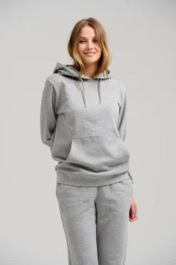 Basic Hoodie Sweat - Lysegrå Melange