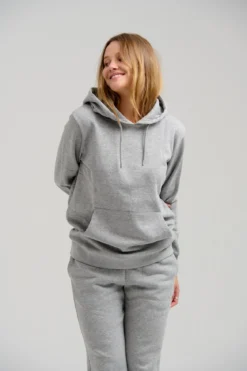 Basic Hoodie Sweat - Lysegrå Melange