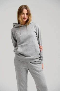 Basic Hoodie Sweat - Lysegrå Melange