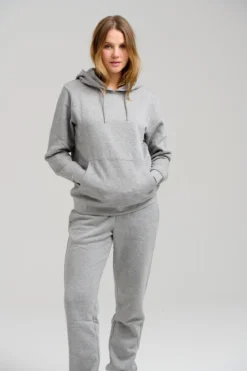 Basic Hoodie Sweat - Lysegrå Melange