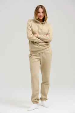 Basic Hoodie Sweat - Mørk Beige