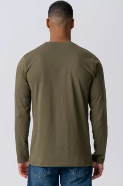 Basic Langærmet T-shirt - Armygrøn