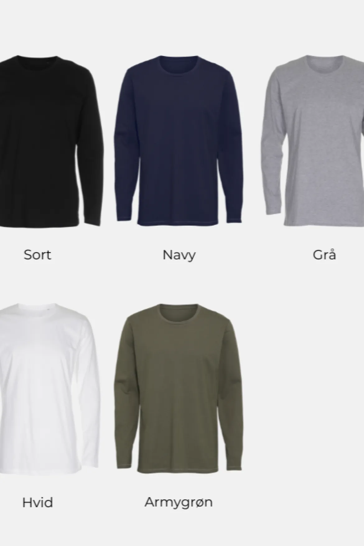 Basic Langærmet T-Shirt (herre) - (3 stk.)