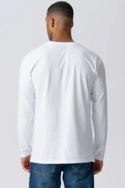Basic Langærmet T-shirt - Hvid
