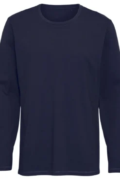 Basic Langærmet T-shirt - Navy