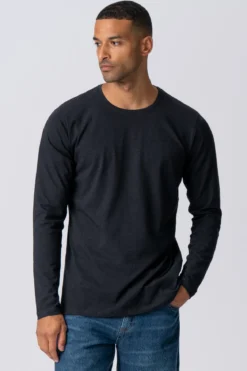 Basic Langærmet T-shirt - Sort