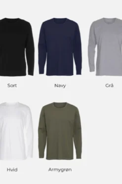 Basic Langærmet T-Shirt - (6 stk.)