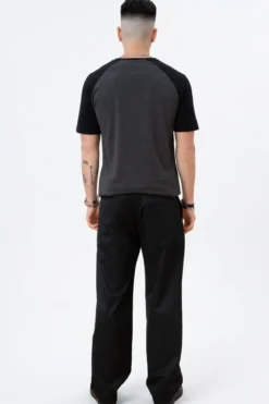 Basic raglan T-shirt - Sort-Army
