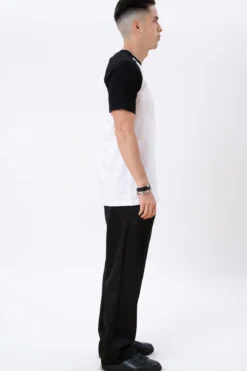 Basic raglan T-shirt - Sort-Hvid