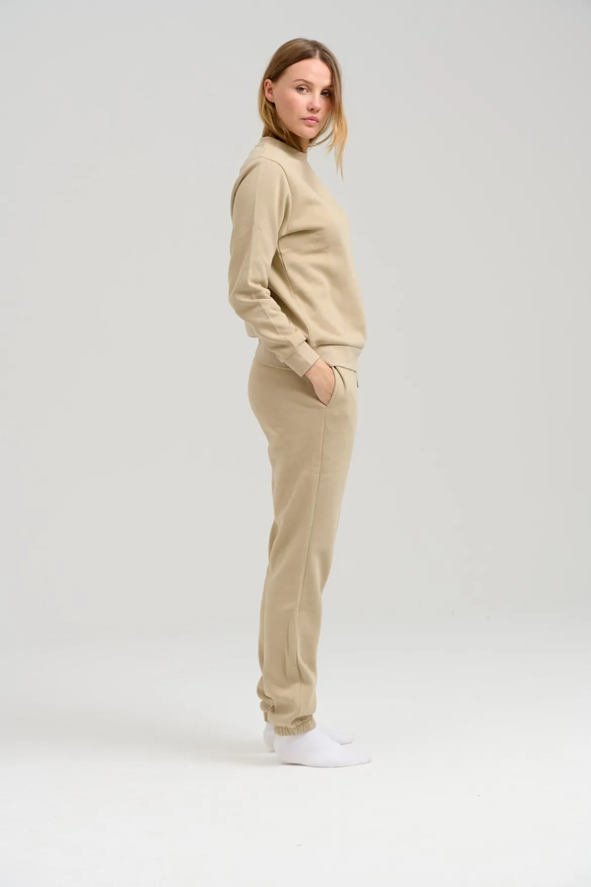 Basic Sweatpants - Mørk Beige
