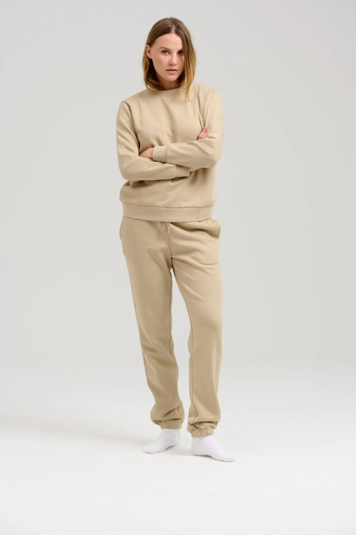 Basic Sweatpants - Mørk Beige