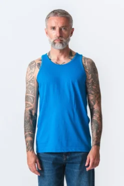 Basic Tanktop - Petroleums blå