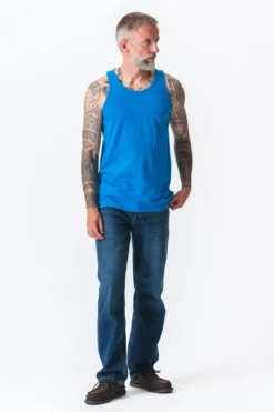 Basic Tanktop - Petroleums blå