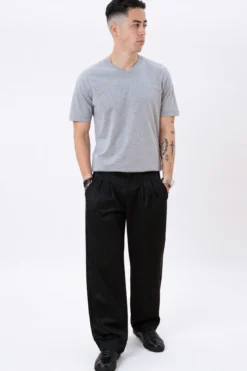 Basic V-neck t-shirt - Oxford Grå