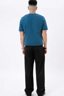 Basic V-neck t-shirt - Petroleum Blå