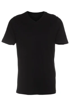 Basic V-neck t-shirt - Sort
