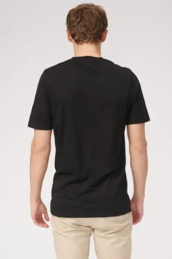 Basic V-neck t-shirt - Sort