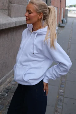 Basic Zip Hoodie - Hvid