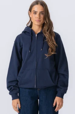 Basic zip hoodie - Navy