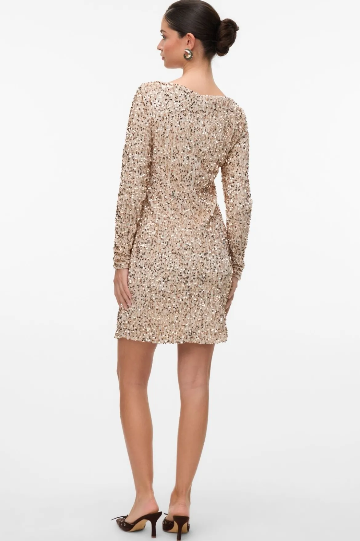 Bella Kort Kjole - Pumice Stone Champagne