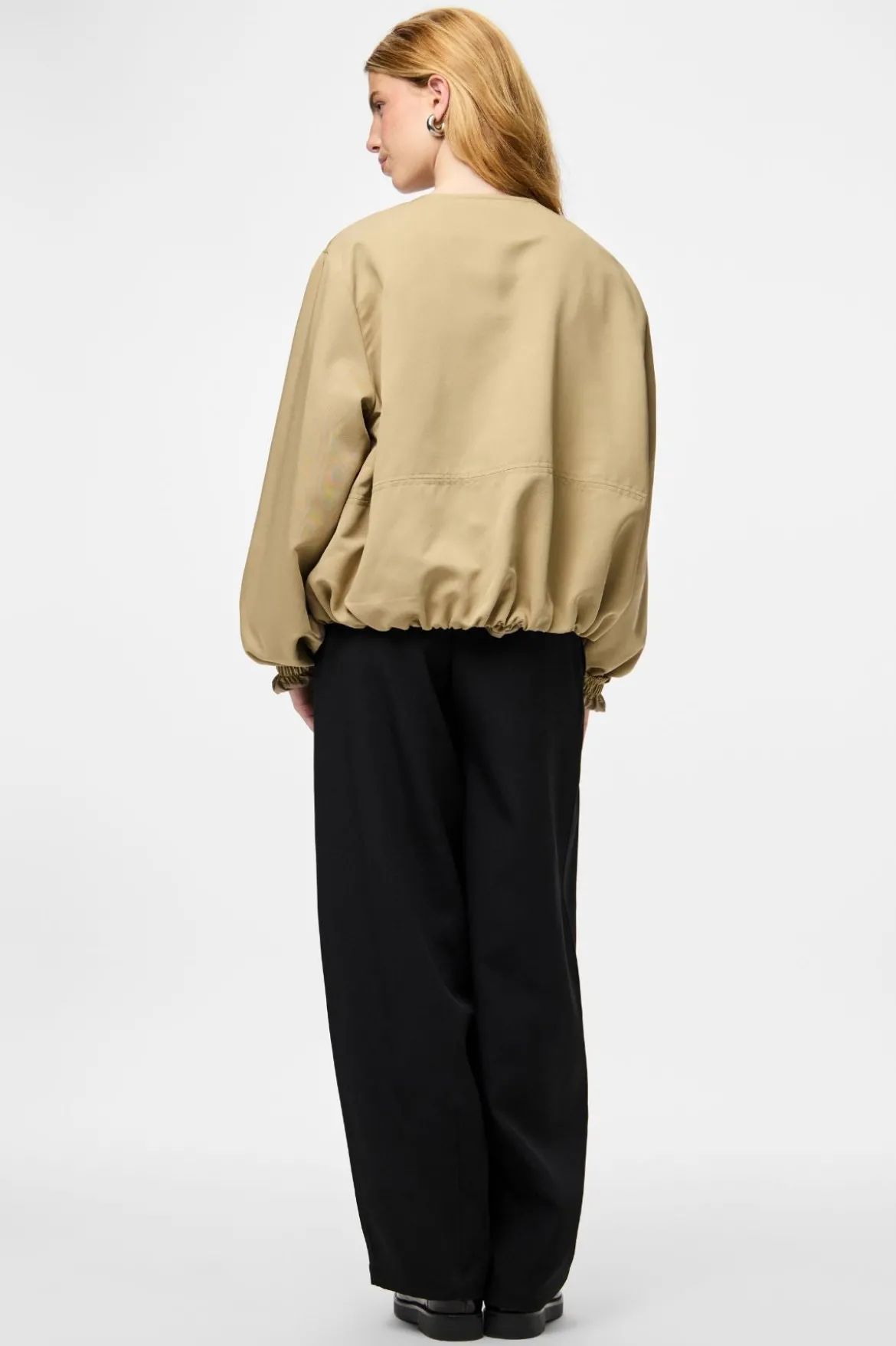 Berit Balloon Bomber Jakke - Travertine