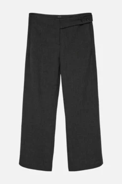 Bestie Wide Strap Pant - Mørk Grå Melange