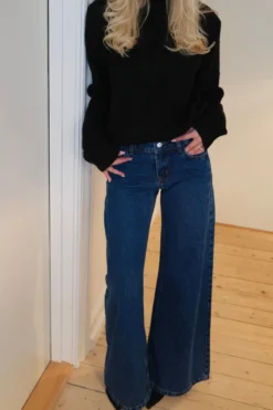Bianca Lavtaljede Jeans - Mellemblå