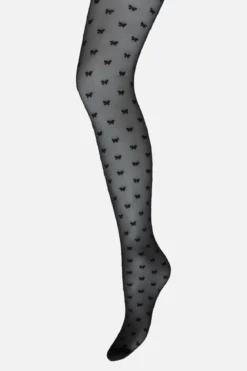 Bow Tights - Sort