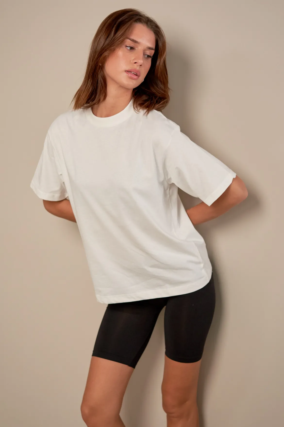 Boxfit T-shirt - Lys Beige