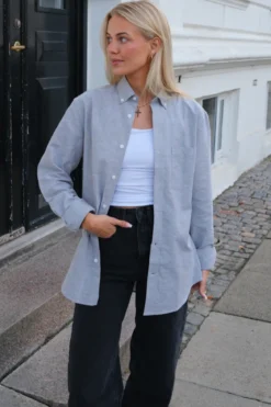 Boyfriend Oxford Skjorte - Grå