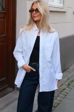 Boyfriend Oxford Skjorte - Hvid