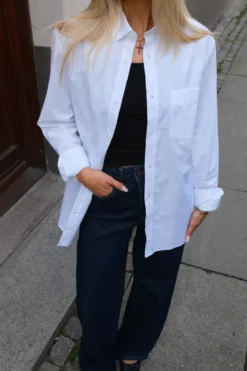 Boyfriend Oxford Skjorte - Hvid