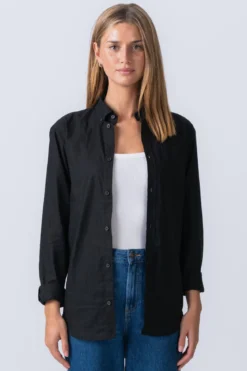 Boyfriend Oxford Skjorte - Sort