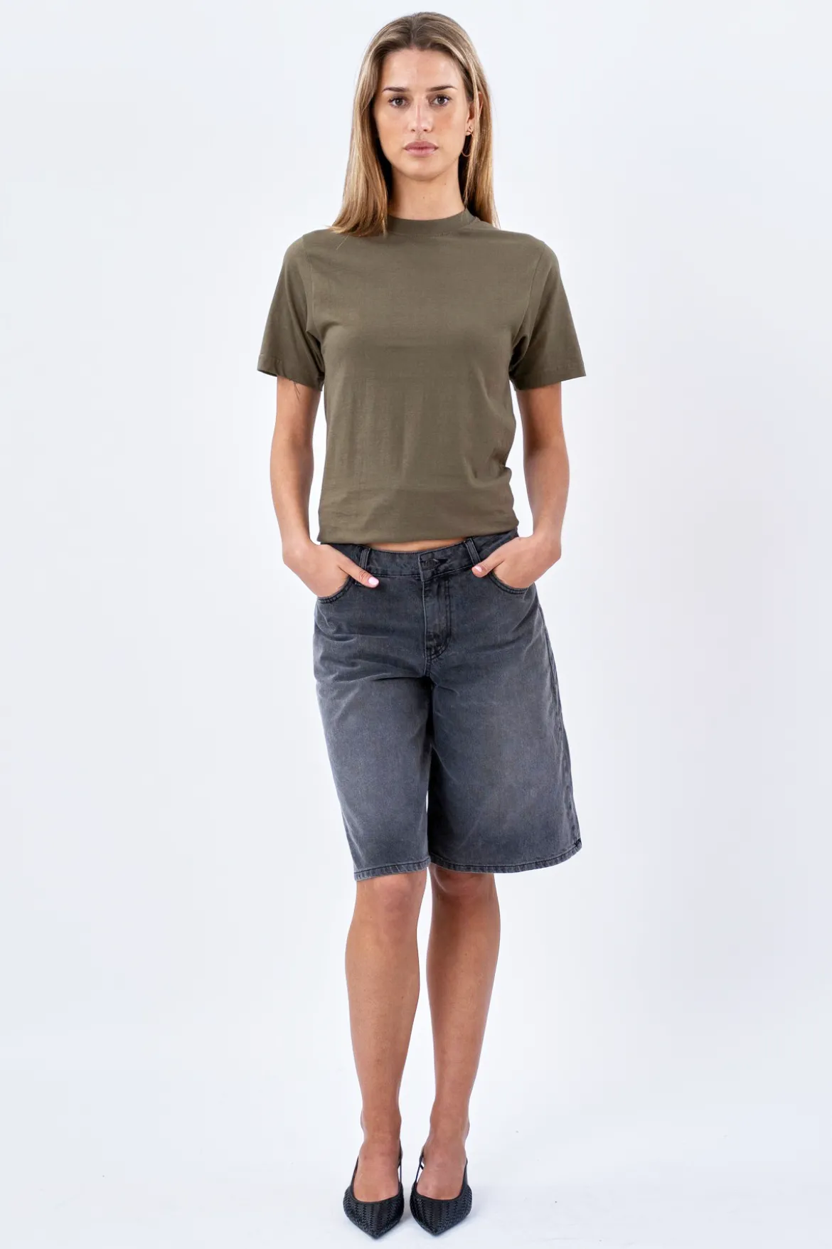 Boyfriend Tee - Army Grøn