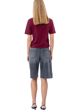 Boyfriend Tee - Bordeaux Rød