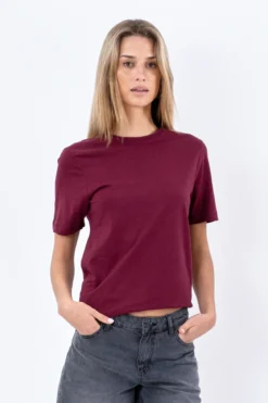 Boyfriend Tee - Bordeaux Rød