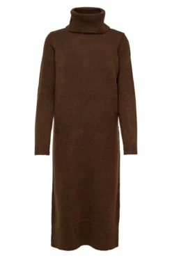 Brandie Roll Neck Dress - Chicory Coffee