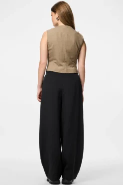 Bubbles Asymmetrisk Vest - Greige