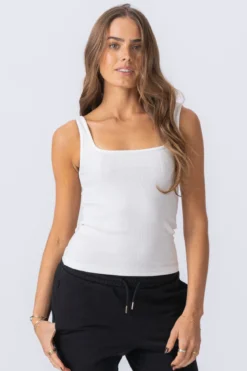 Chloe Short Square Top - Snow White