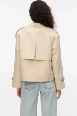 Chloe Short Trenchcoat - Oatmeal