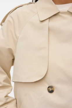 Chloe Short Trenchcoat - Oatmeal