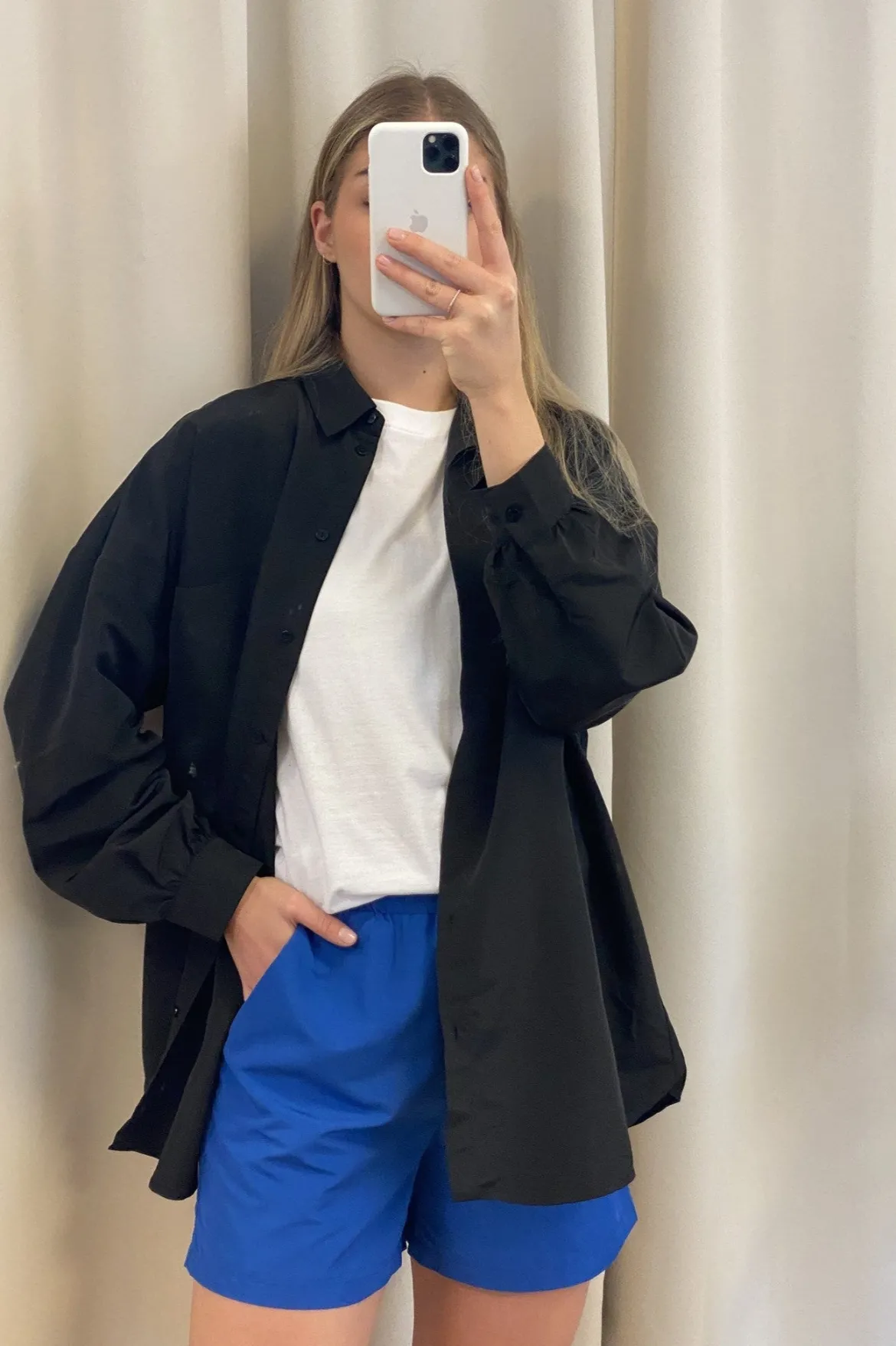 Chrilina Oversized Shirt - Sort